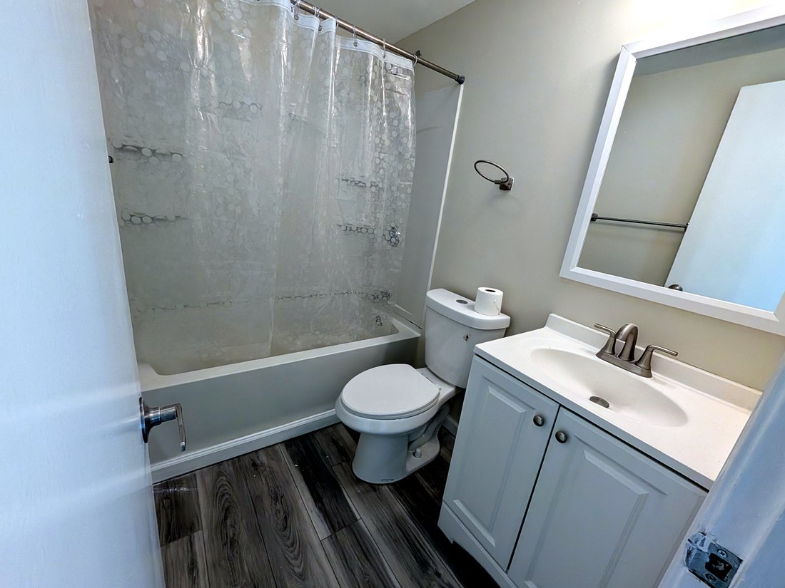 Renovated bathroom at a Totoket Meadows home